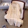 2025 New Cardigan Women Knitting Lace Long Vest Hollow Summer Style Basic Tops Tees Loose Clothing