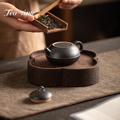 110 мл Zen порошок Инь черный чайник бутик грубая керамика горшок бытовой чайник зеленый чай аксессуары для кафе подарочная коробка