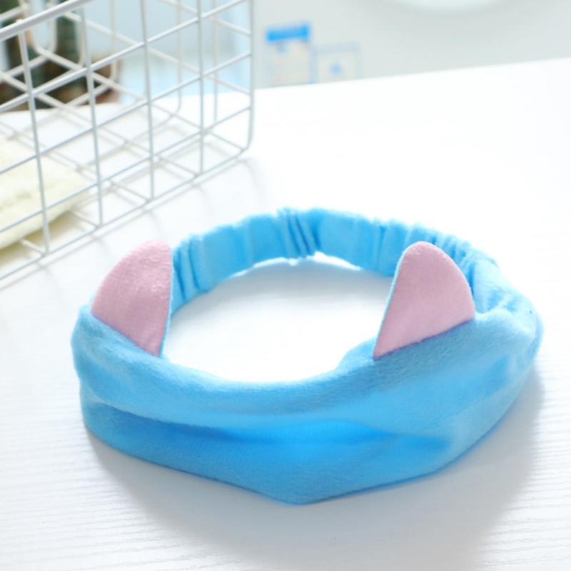 Повязка на голову с надписью Wash Face Soft Теплая повязка на голову с бантом для макияжа Уши животных для девочек Эластичная