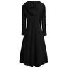Winter Womens Fashion Hooded Plus Size Vintage Cloak High Low Sweater Blouse Long Tops