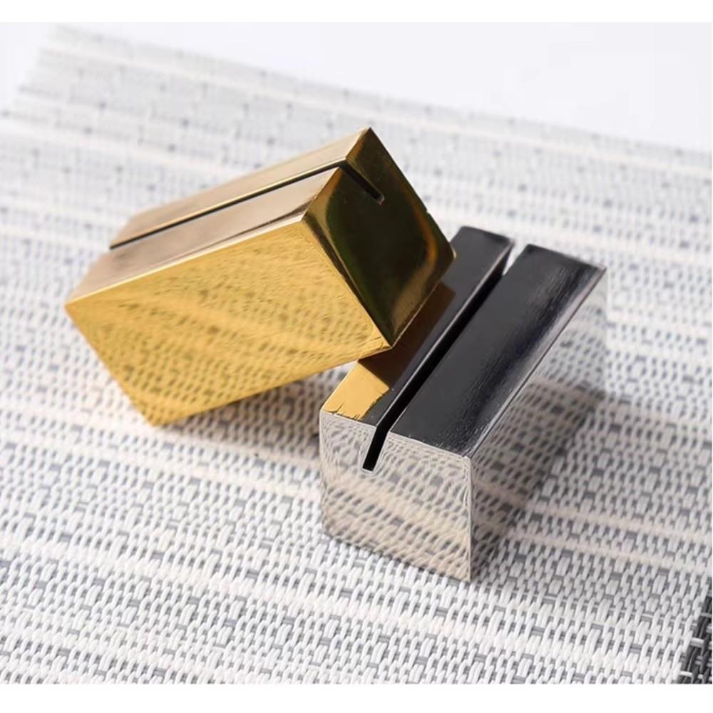 Geometric Shape Photo Picture Holder Clip Solid Menu Sign Holder  Wedding Party