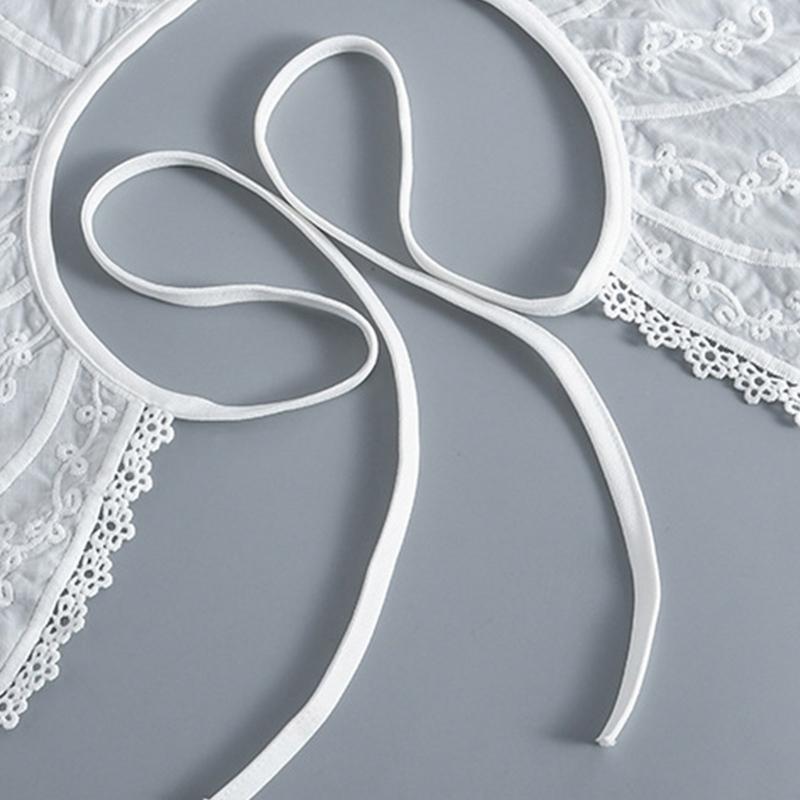 False Collar Dickey Collar Embroidery Collar Venise Lace Up Neckline Easy To Wear Detachable Collar Women