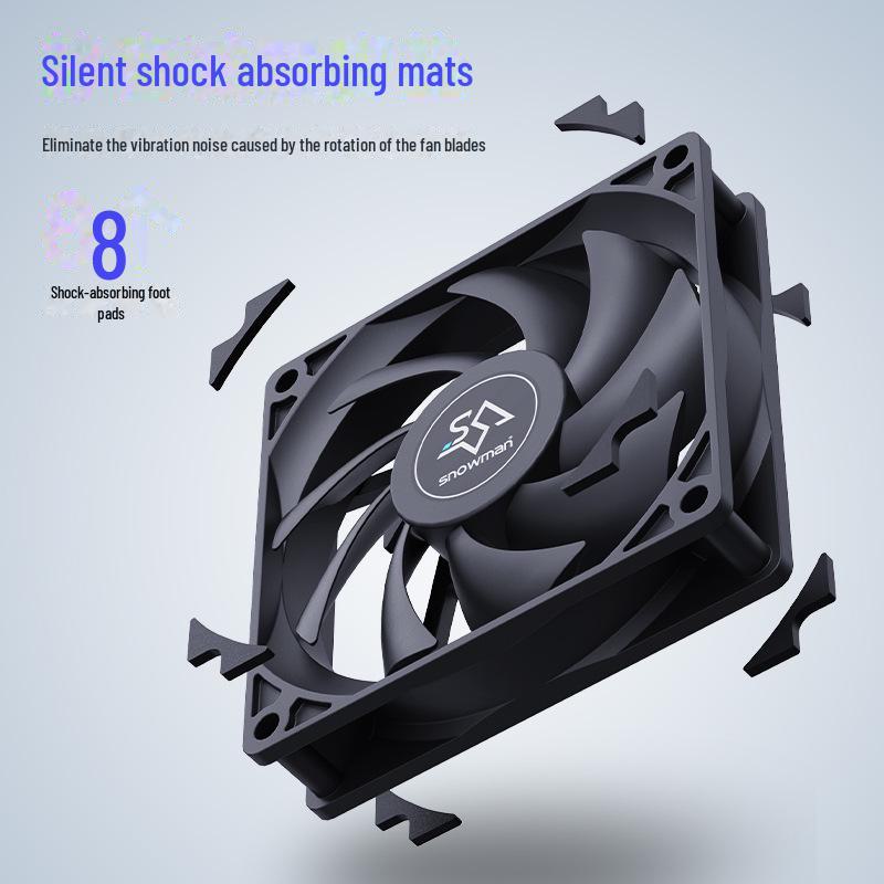 Сверхтихий вентилятор охлаждения для настольного компьютера Bingman 12 см, 12 В, цветной, без подсветки.