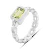 Silver Ring with Chrysolite 1.633ct, Product Weight 3.43 G (2174424)