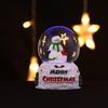 Christmas Snow Globe with Colorful Lighting Lovely Shape Desktop Decor Santa Claus Snowman Glass Ball Ornament Children Gift