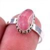 Natural Rhodochrosite Gemstone 925 Solid Sterling Silver Jewelry Ring S.7 r0N70