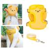 PPL Pet Dog Teddy Bear Backpack Harness Leash Set, Yellow