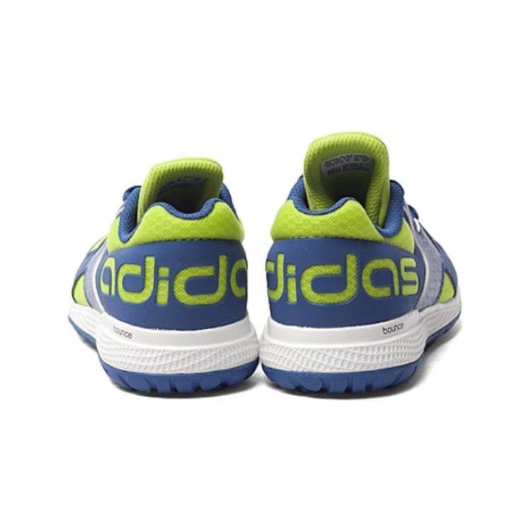 adidas Серия Bounce Удобные Нескользящие Амортизирующие Прочные Низкие Кроссовки для Бега Детские Кроссовки для Бега Синие Желтые AQ2918