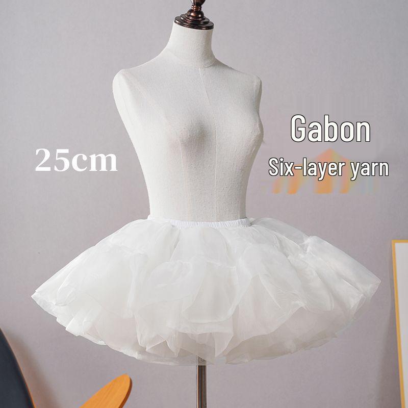 Повседневный мини-подъюбник из мягкого тюля в стиле Лолита – 35 см, без косточек, поддержка для косплея