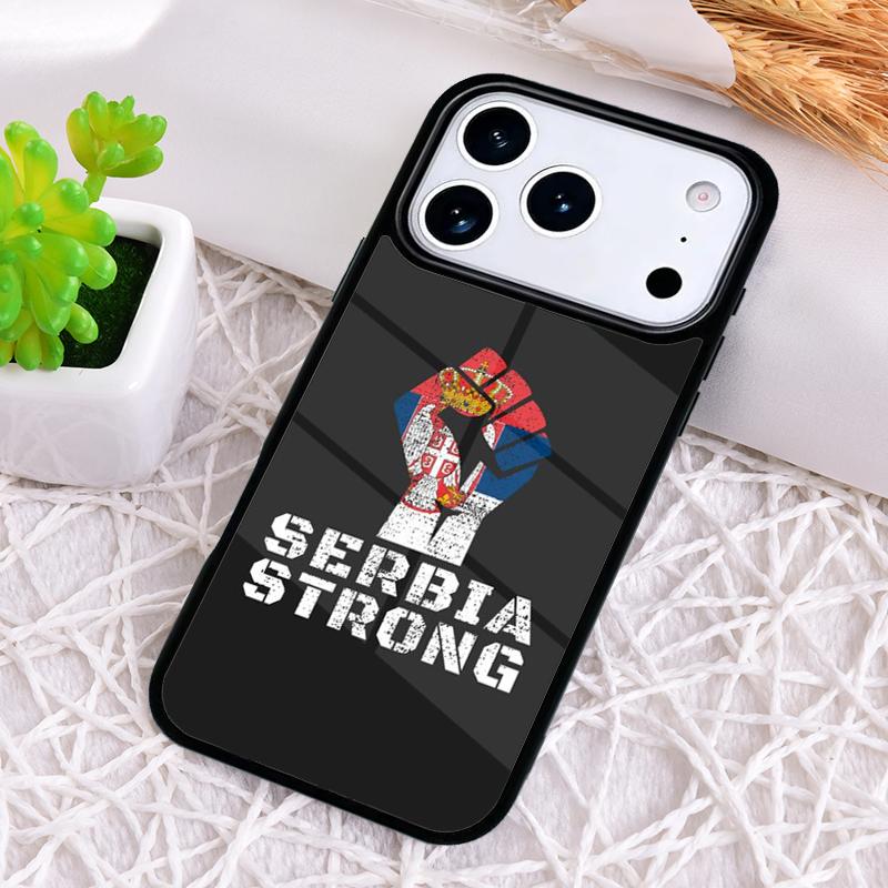Ударопрочный чехол для телефона с флагом Сербии для iPhone 17 Air 16e 15 11 12 14 13 Pro Max Защитная крышка Coque