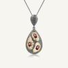 Gb 925 Sterling Silver 0 .94ct Natural Garnet Handmade Pendant Necklace For Women The Persistence Of Memory Element