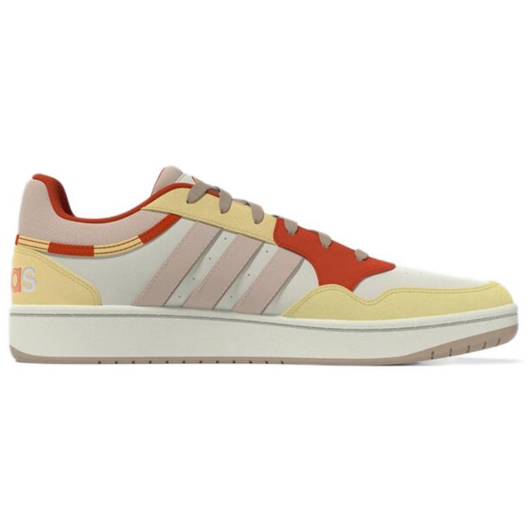 adidas Neo Hoops 3.0 Кожаные Прочные Низкие Кроссовки Женские Кроссовки Белый Желтый GZ9477