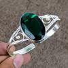 Chrome Diopside Gemstone 925 Sterling Silver Cuff Bangle Adjustable KKG-237