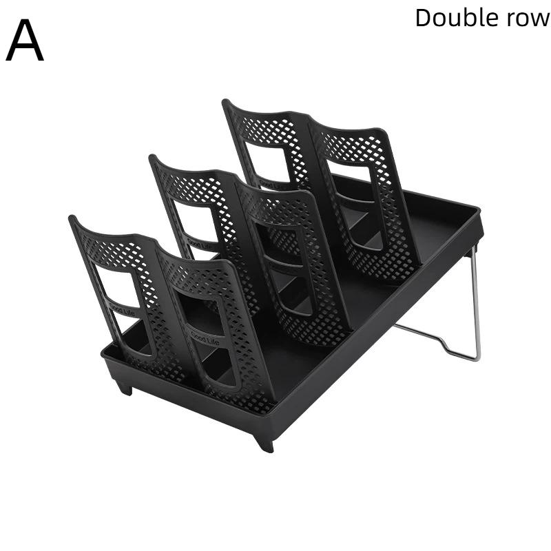 Съемный Многофункциональный Одноразовый Держатель для Бумажных Стаканов Одинарный Двойной Размер Подставка для Хранения Кофейных Чашек Пластиковый Наземный Домашний