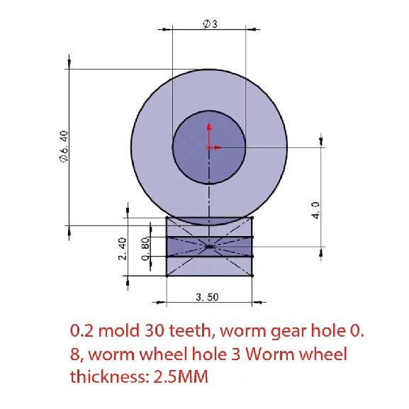 5Sets Modulus 0.2 20T 30T Worm Gear Brass Mini 90 degree Reducing Transmission Gear for RC DIY Model Car Shaft Pinion Connector