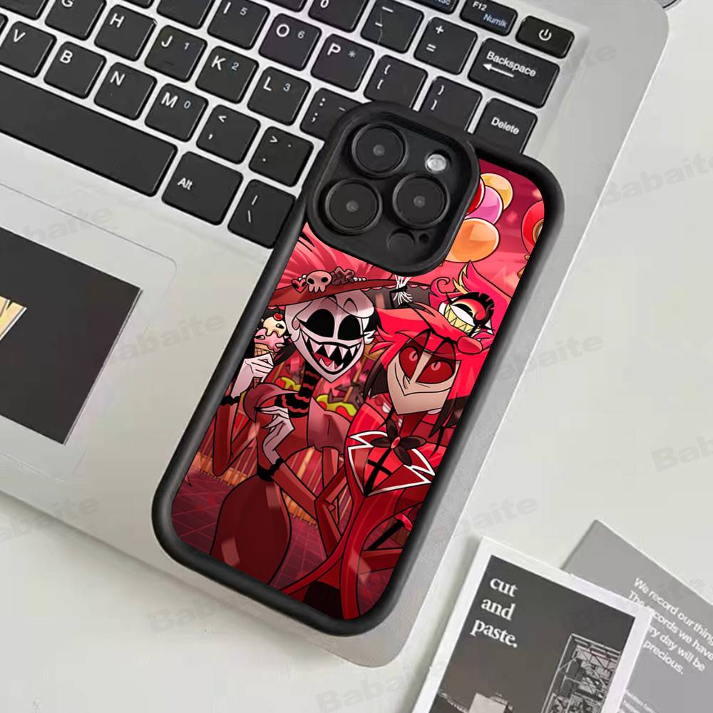 Чехол для телефона H-Hazbin H-Hotel Для iPhone 17 16 15 14 13 12 11 Pro Max 16E Plus INS Мягкий чехол