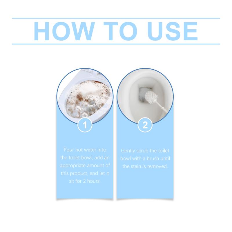 Gentle Toilet Cleaning Powder for Hard Water Deposits Scale Odor Free Convenience for Residential Restrooms