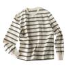 Мужская хлопковая футболка с круглым вырезом и длинным рукавом, корейский стиль, тай-дай, потертая, в полоску, для весны и осени, свободная, повседневная, базовая