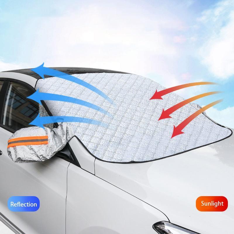 Car Front Windshield Cover Auto Sunshade Snow Ice Protection Cover Winter Summer Windshield Shield