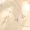 FANCIME 18K White Gold Necklace for Diamond Clover Perfect for and White Day Gift Wrapping Included Women, Four-Leaf Design, Lab-Grown Diamonds,