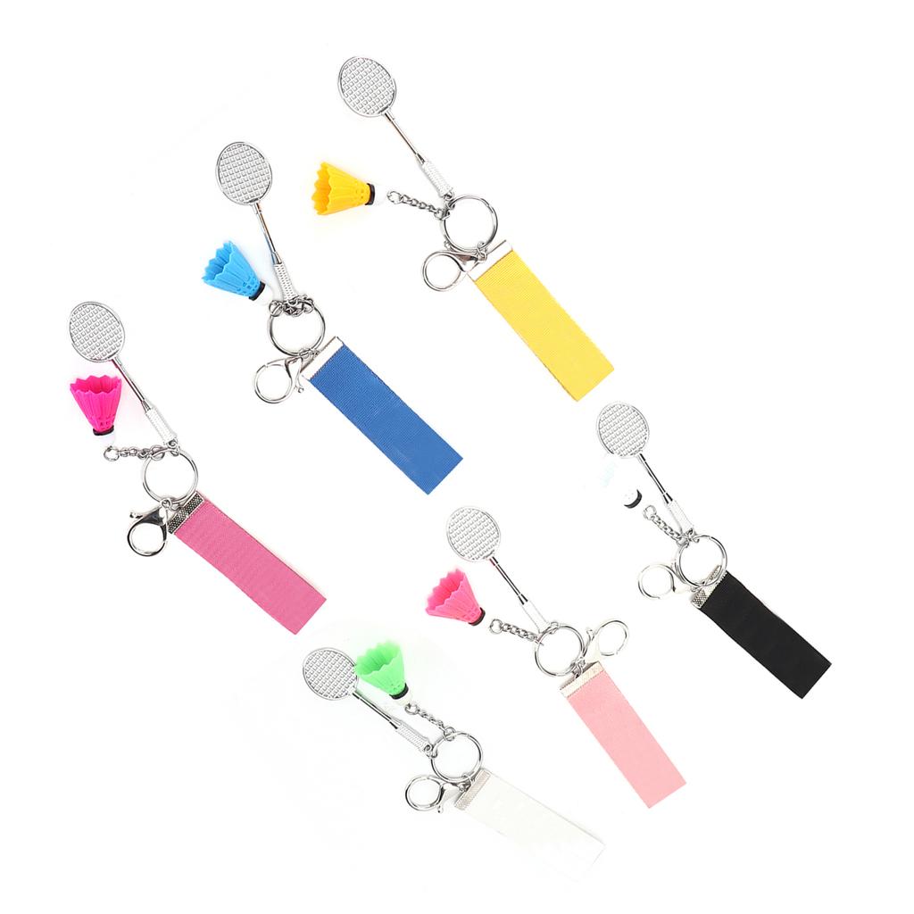 Badminton Keychain Unique Colorful Delicate Keyrings for Valentine Anniversary Birthday Gifts