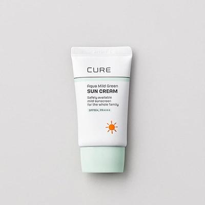 [Ким Чонгмун Алоэ] Cure Aqua Мягкий Зеленый Солнцезащитный Крем 40мл (Без ГМО)