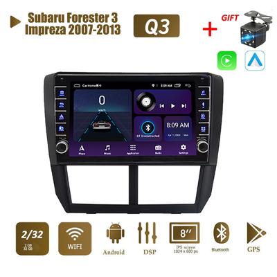 Android для Subaru Forester 3 Impreza 2007-2013 с кнопочной ручкой, автомобильный CarPlay, радио, видео, мультимедиа, GPS-плеер, 2 + 32 ГБ