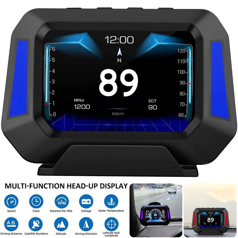Инклинометр Датчик уровня автомобиля HUD Градиент OBD+GPS Система для внедорожника в реальном времени Спидометр Автоаксессуары