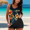 Women Swimsuit With Shorts  Flowy Two Piece Swimsuits  Bathing Swimwear