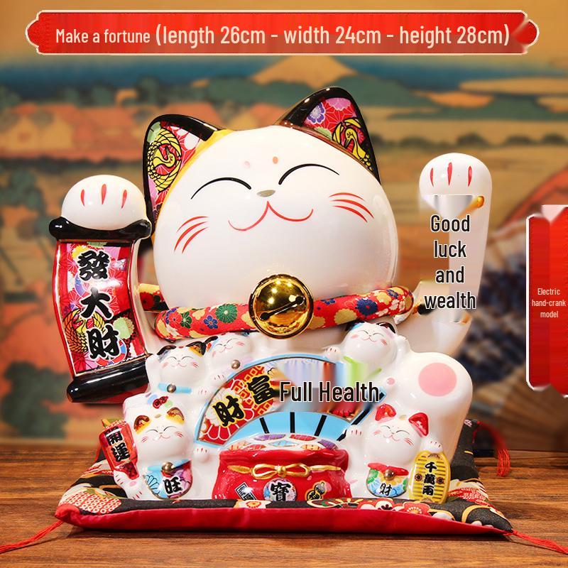 Автоматическая машущая фигурка кота-манэки-нэко 2025 - Идеальный подарок на новоселье для ресепшена или магазина