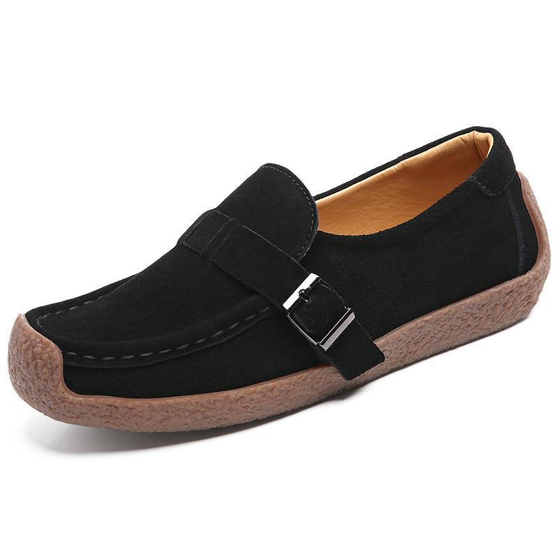 Fashion Large Size Women's Shoes Snail Shoes Suede Mother Shoes Women's Slip-on 35-43