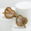 Sunglasses, Personalized Love Diamond-Encrusted Glasses, Versatile Peach Heart Sunglasses For Women