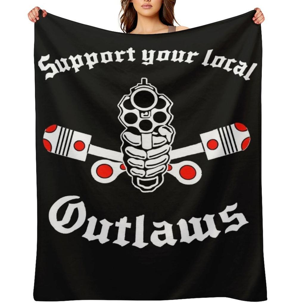 Подарок в поддержку MC Outlaw на День Хэллоуина, День Благодарения, Рождество Классический плед Индивидуальные дизайнеры Плед для сна Ретро пледы