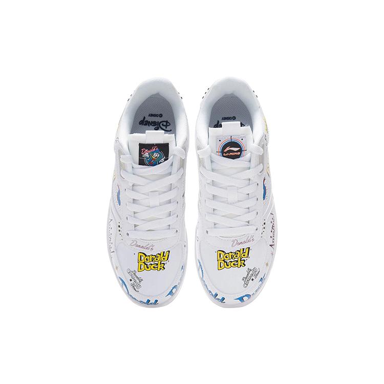 Li Ning Классический скейтбординг X Disney 'Бело-желтый' Женский AGCS146-4
