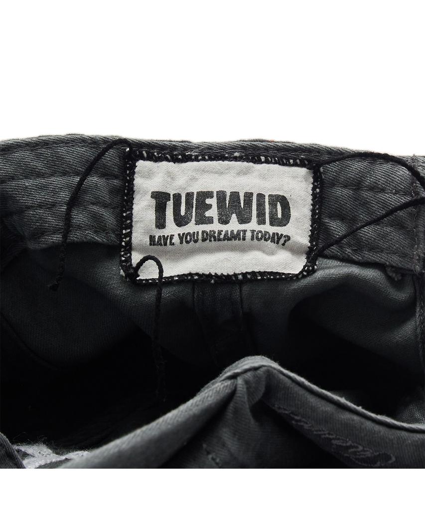 TUEWID Twd Кепка с ручной вышивкой Мятая Угольного цвета