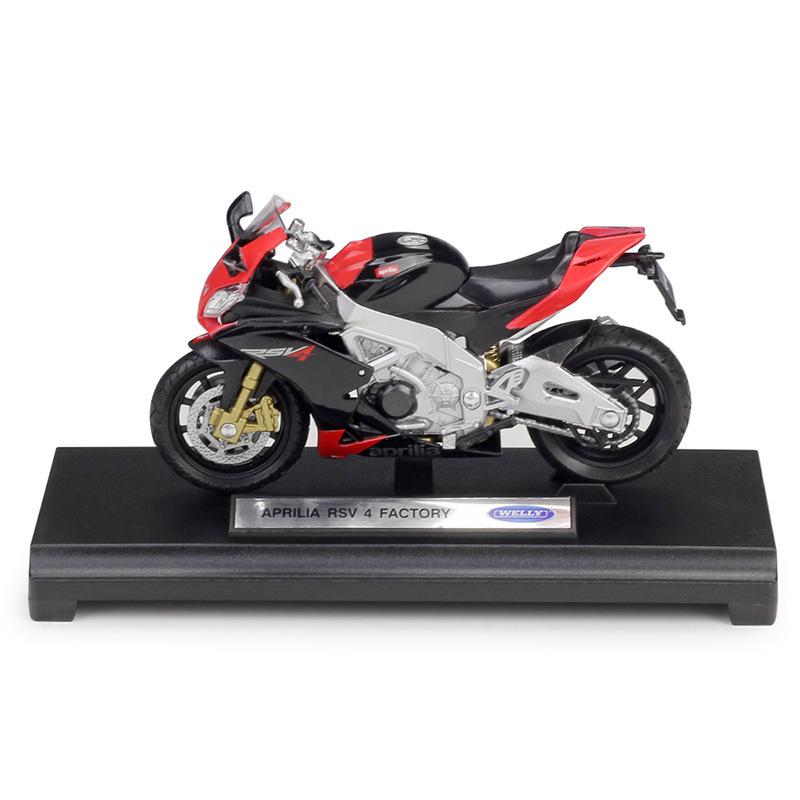 Масштаб 1/18 Welly Aprilia RSV 4, заводская модель мотоцикла из сплава, литье под давлением, металлические игрушечные транспортные средства, модель мотоцикла, коллекция высокой имитации, детские подарки