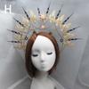 16Styles Lolita Virgin Mary Baroque Tiara DIY Material Package Gorgeous Gothic Vintage Church Halo Crown Headband
