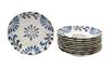 Castle Enterprises Okinawan Grandma's Choice Yachimun Pattern Tropical Dishware, Lightweight, Multi-Purpose Plates (20cm), Set of 10
