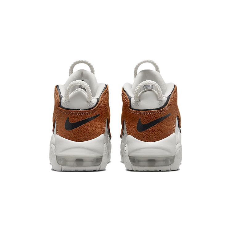 Nike Баскетбольные кожаные детские кроссовки Air More Uptempo PS White Phantom Black DZ5322-001