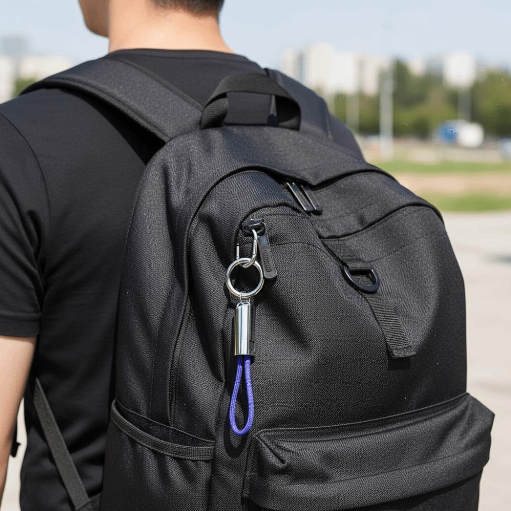 TPE Keychain USB Cable Data Sync Mini Key Chain Charger Cord Data Transfer