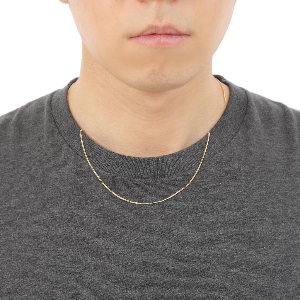 18K Kihei Necklace Chain 2 Sides 50cm Thin Width K18 18K 1.2mm