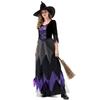 Halloween Witch Costume Vampire Black Purple Dress Magic Witch Stage Cosplay