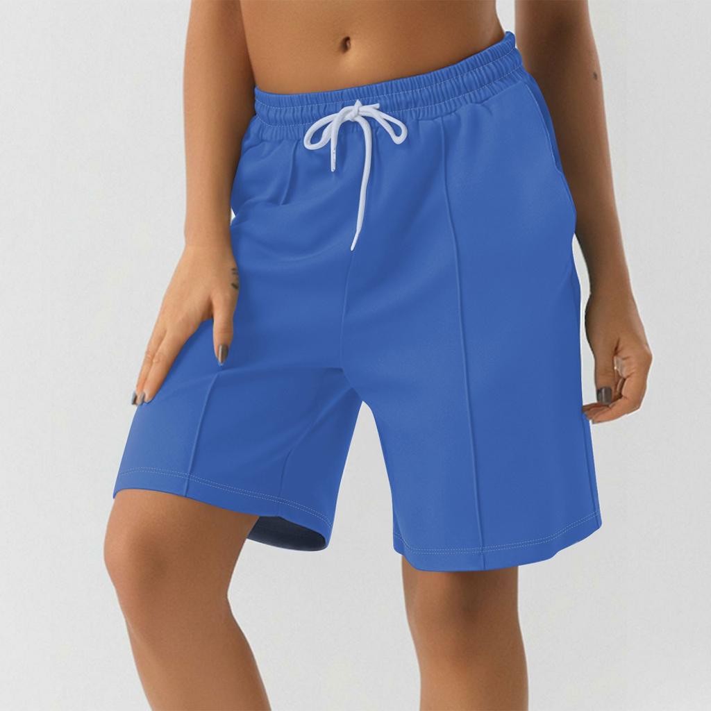 Шорты для женщин, однотонные, для тренировок, бега, мягкие, для йоги, с карманами