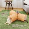 Petio Cat Toy necoco Wood Grain Cat Tunnel with Shaking Sounds Mitsumata