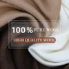 2024 Winter New Women'S/Men'S Solid Color 100% Wool Premium Versatile Thickened Scarf And Shawl