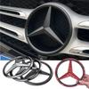 1 шт. АБС пластик Наклейка-эмблема на решетку радиатора автомобиля для Mercedes Benz W204 W205 W210 W211 W212 W213 C E Class GLA GLK ML GLC GLE