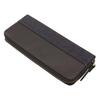 Leather Combination Round Zip Pen Case 2 Denim and Genuine Leather Pencil Case [Black] LDKC-RZP2-01
