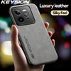 KEYSION Роскошный ретро-чехол из искусственной кожи для Realme GT 7 Pro, мягкий силиконовый + противоударный чехол для задней панели телефона из ПК для OPPO Realme GT 7 Pro