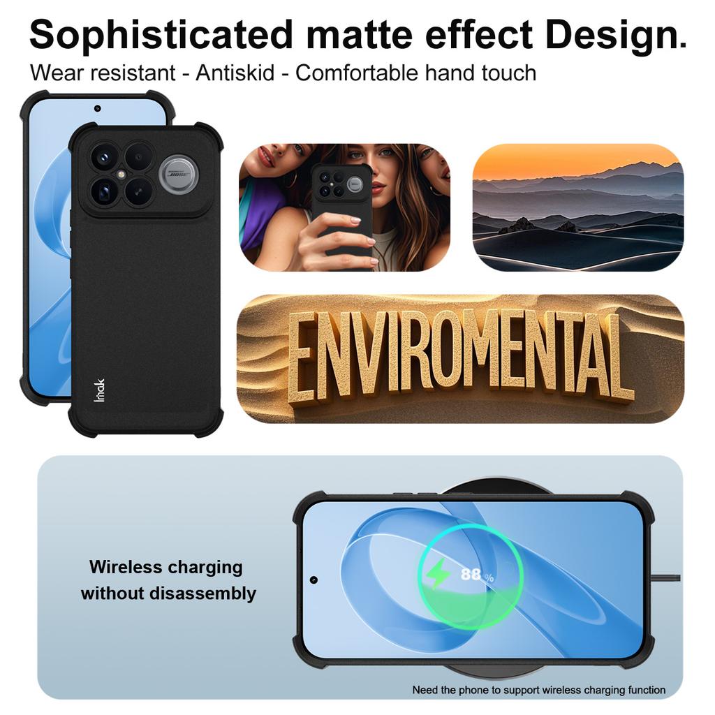 IMAK Чехол для Xiaomi Poco F8 Ultra/Redmi K90 Pro Max 5G, ТПУ Чехол для телефона, Защита с подушкой безопасности, Ударопрочный