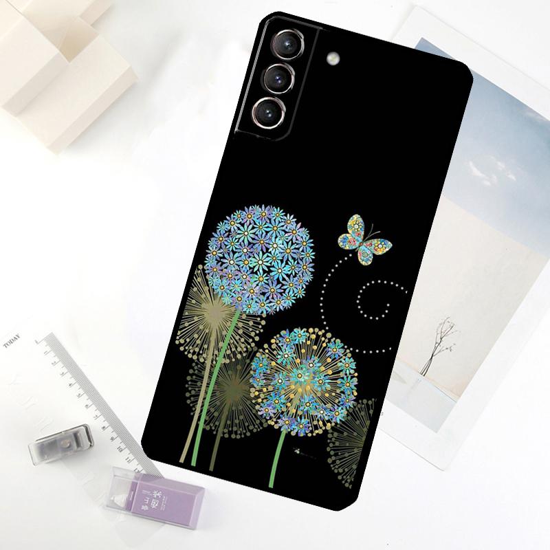 Dandelion Flowers Phone Case For Samsung Galaxy S25 S24 S23 S22 S21 S20 Ultra S9 S10 Plus S23 FE S25 FE Cover